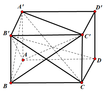 Hình đáp án 1. Cho hình lập phương $\Large ABCD.{A}'{B}'{C}'{D}'$. Côsin góc giữa hai