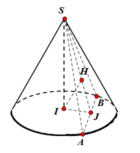 Hình đáp án 1. Cho hình nón có đường cao $\large h = 5a$ và bán kính đáy $\large r =1