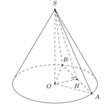 Hình đáp án 1. Cho hình nón đỉnh S, đáy là hình tròn tâm O, độ dài đường sinh bằng 2a