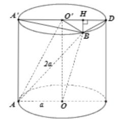 Hình đáp án 1. Cho hình trụ có các đáy là hai hình tròn tâm O và O’ , bán kính đáy bằ