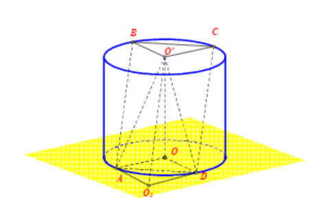 Hình đáp án 1. Cho hình trụ có đáy là hai đường tròn tâm O và O’ , bán kính đáy bằng 