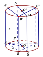 Hình đáp án 1. Cho hình trụ tam giác đều, có tất cả các cạnh bằng a . Xét hình trụ tr