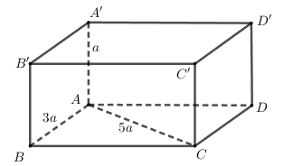 Hình đáp án 1. Cho khối hộp chữ nhật $\large ABCD.A'B'C'D'$ có $\large AA'=a,AB=3a, A