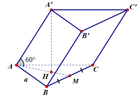 Hình đáp án 1. Cho khối lăng trụ đứng $\LARGE ABC.A'B'C'$ có đáy là tam giác đều cạnh