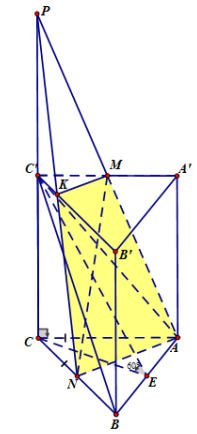 Hình đáp án 1. Cho khối lăng trụ đứng $\Large ABC.A'B'C'$ có đáy là tam giác vuông câ