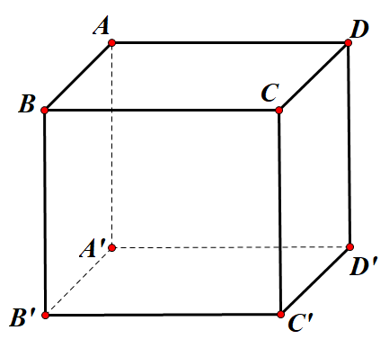 Hình đáp án 1. Cho lăng trụ đứng $\Large ABCD.A{}'B{}'C{}'D{}'$ có $\Large AA{}' = 3a