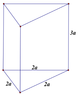 Hình đáp án 1. Cho lăng trụ tam giác đều cạnh đáy là $\Large 2a$, chiều cao $\Large h