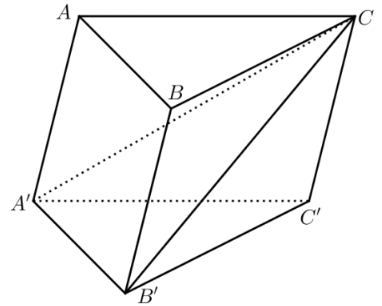 Hình đáp án 1. Cho lăng trụ tam giác $\Large ABC.A'B'C'$ có diện tích đáy bằng $\Larg