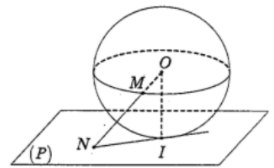 Hình đáp án 1. Cho mặt cầu ( S ) tâm O , bán kính R và mặt phẳng ( P ) có khoảng cách