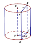 Hình đáp án 1. Cho một khối trụ có bán kính đường tròn đáy bằng 6. Cắt khối trụ bởi m