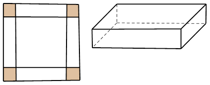 Hình đáp án 1. Cho một tấm nhôm hình vuông cạnh 12 cm. Người ta cắt ở bốn góc của tấm