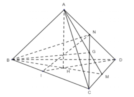 Hình đáp án 1. Cho tứ diện ABCD có AB $\large a\sqrt{6}$, tam giác ACD đều, hình chiế