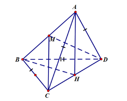 Hình đáp án 1. Cho tứ diện ABCD có $\large AC= AD= BC= BD= a$ và hai mặt phẳng (ACD),