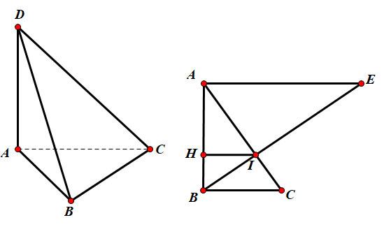 Hình đáp án 1. Cho tứ diện ABCD có $\large AD\perp (ABC) $, tam giác ABC vuông tại B 