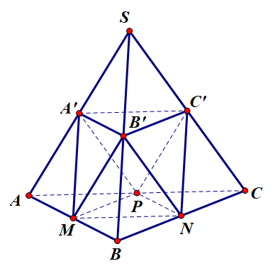 Hình đáp án 1. Cho tứ diện có thể tích bằng $\large V$. Gọi $\large V'$ là thể tích c