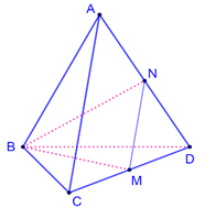 Hình đáp án 1. Cho tứ diện đều $\Large ABCD$ có cạnh bằng $\Large a$, $\Large M$ là t