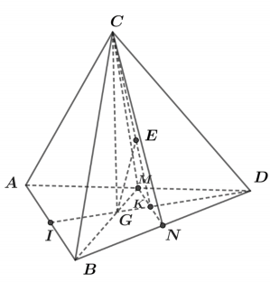 Hình đáp án 1. Cho tứ diện đều $\Large ABCD$ có cạnh $\Large a$. Gọi $\Large M$ là tr