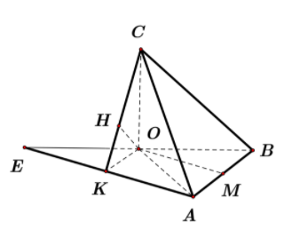 Hình đáp án 1. Cho tứ diện OABC có OA, OB, OC đôi một vuông góc với nhau và OA = OB =