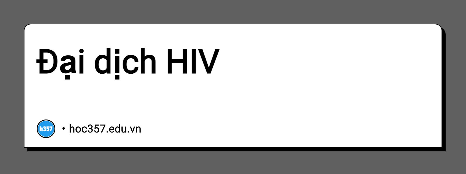 Hình minh họa Đại dịch HIV
