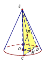 Hình đáp án 1. Hình nón có đường cao 20 cm , bán kính đáy 25 cm . Một mặt phẳng ( P )