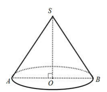 Hình đáp án 1. Hình nón có đường sinh $\Large l=2 a$ và hợp với đáy một góc $\Large \