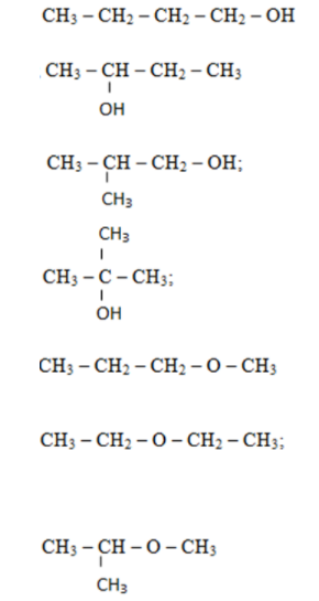 Hình đáp án 1. Hợp chất $\Large C_{4}H_{10}O$ có tổng số đồng phân là: A. 4 B. 7 C. 6