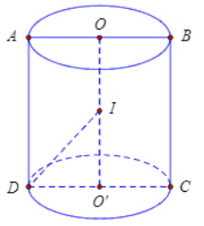 Hình đáp án 1. Một hình trụ có bán kính đáy bằng $\large \sqrt{3}$, chiều cao bằng $\