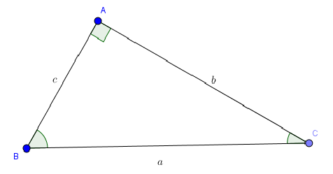 Hình minh họa Một số hệ thức về cạnh và góc trong tam giác vuông