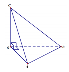 Hình đáp án 1. Nếu khối chóp $\Large O.ABC$ thỏa mãn $\Large OA=a$, $\Large OB=b$, $\