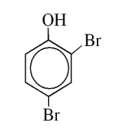 Hình lựa chọn 1. Sản phẩm của phản ứng giữa phenol và dung dịch $\Large\ Br_2$ là chất 