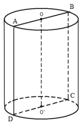 Hình đáp án 1. Thiết diện của hình trụ và mặt phẳng chứa trục của hình trụ là hình ch