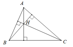 Hình minh họa Tính chất ba đường cao của tam giác