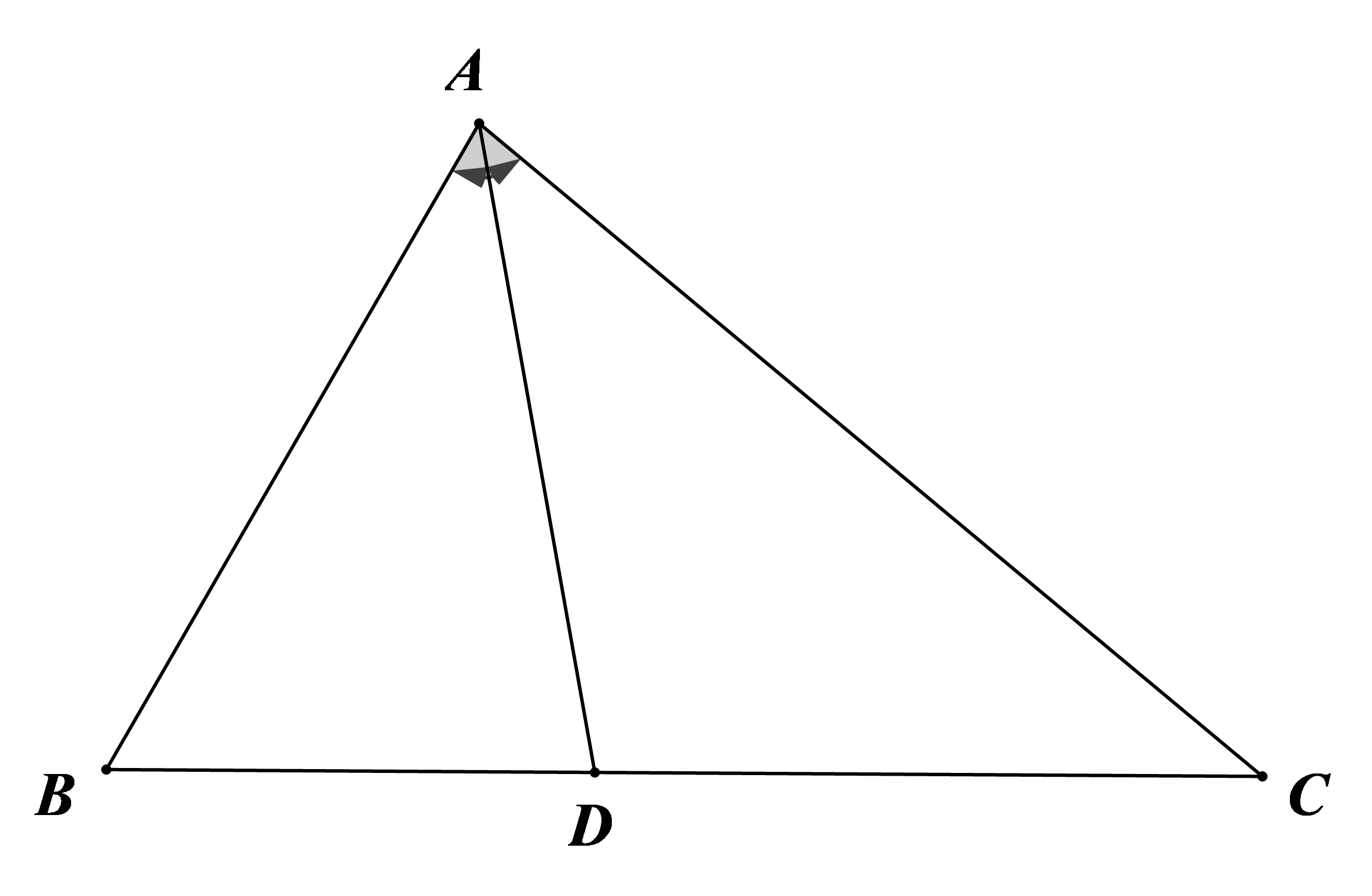 Hình minh họa Tính chất đường phân giác trong tam giác
