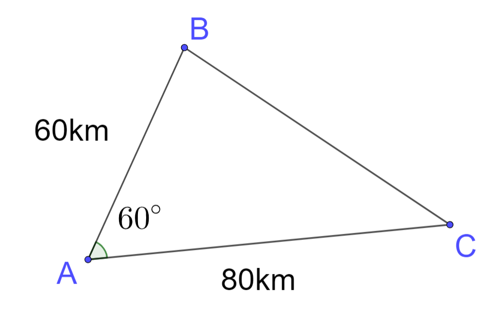 Hình minh họa Tổng bình phương hai cạnh và độ dài đường trung tuyến của tam giác