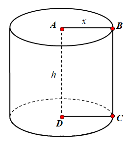 Hình đáp án 1. Trong không gian, cho hình chữ nhật ABCD có AB = a, AC = 2a . Khi quay