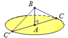 Hình đáp án 1. Trong không gian, cho tam giác ABC vuông tại A, AB = a và $\large AC =