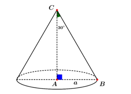 Hình đáp án 1. Trong không gian cho tam giác ABC vuông tại $\large A, \,\, AB=a, \,\,