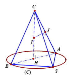 Hình đáp án 1. Trong không gian $\Large Oxyz$, cho $\Large A(3; 0; 0), B(0; 3; 0), C(