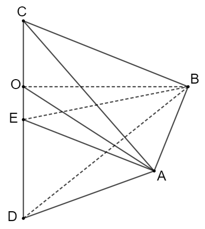 Hình đáp án 1. Trong mặt phẳng $\Large (P)$ cho tam giác $\Large OAB$ cân tại $\Large