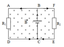 Hình đáp án 1. Trong miền không gian có từ trường đều với cảm ứng từ $\Large B = 0,5 