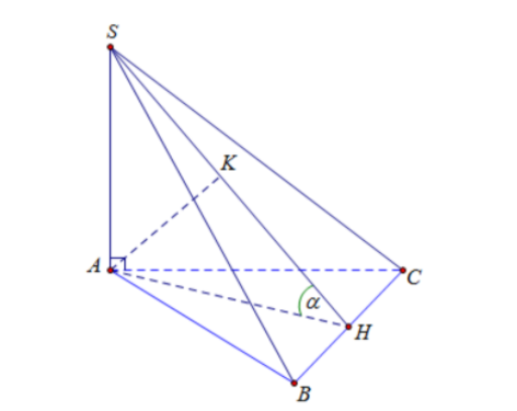 Hình đáp án 1. Xét khối chóp S.ABC có đáy là tam giác vuông cân tại A, SA vuông góc v